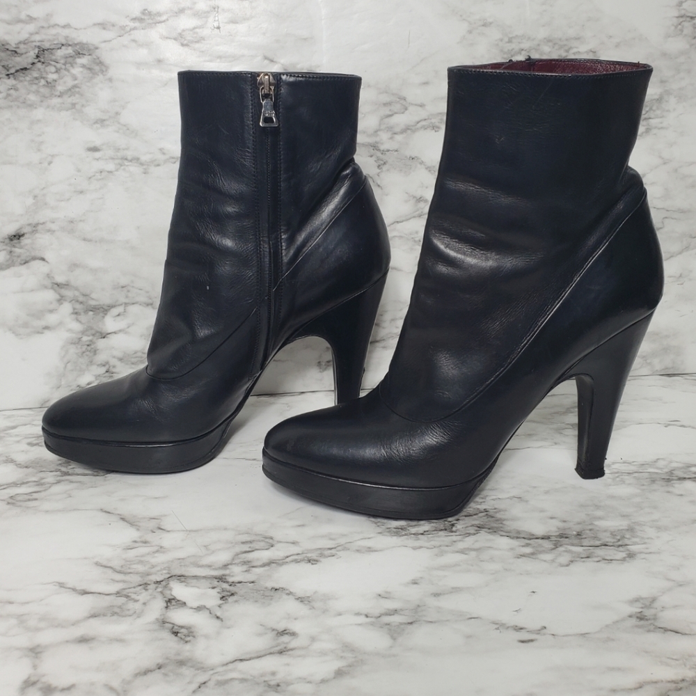Prada Platform Black Ankle Boots